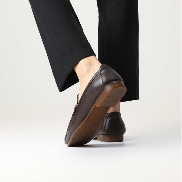 Men's PU Leather Metallic Horsebit Loafers - COFFEE - 7